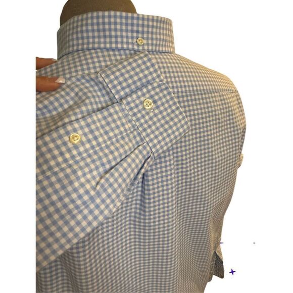 Ralph Lauren Gingham Button Down Oxford Shirt Sz. L Blue/White - Picture 6 of 12